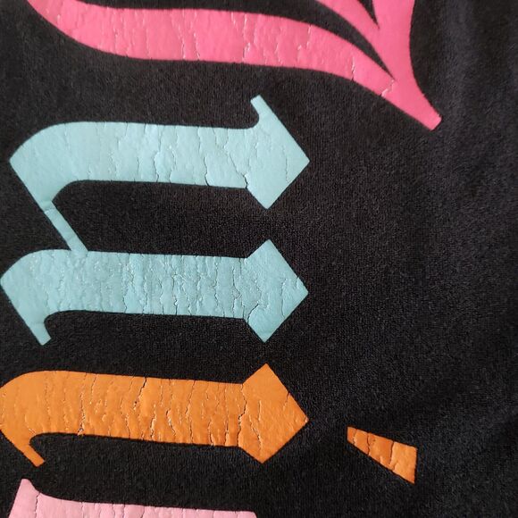 Vtg Juicy Couture SIZE S Black Stretch Knit Terry Cloth Shift Dress Sleeveless - Picture 6 of 13